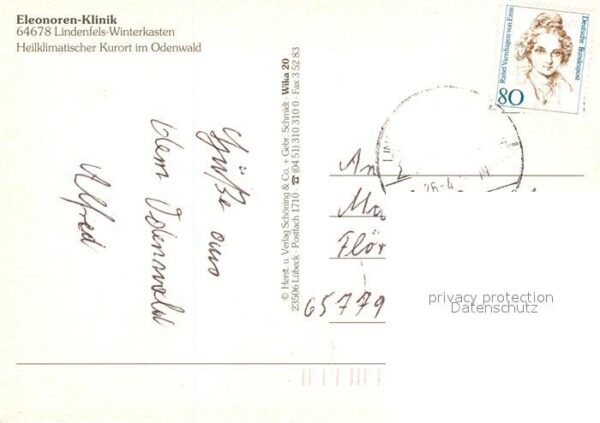 Lindenfels Odenwald Eleonoren-Klinik Schwimmbad – Bild 2