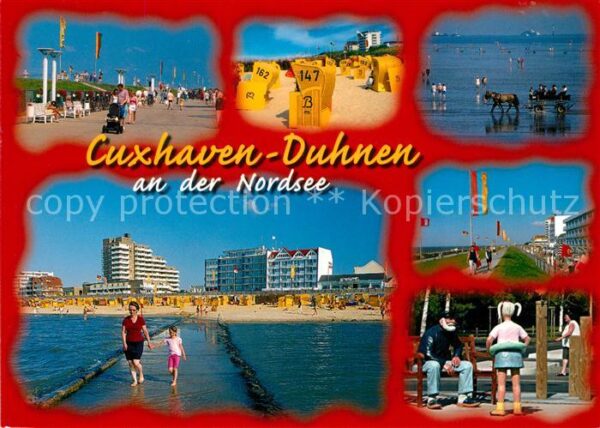 Cuxhaven Duhnen Nordseebad Strand Wattwagen