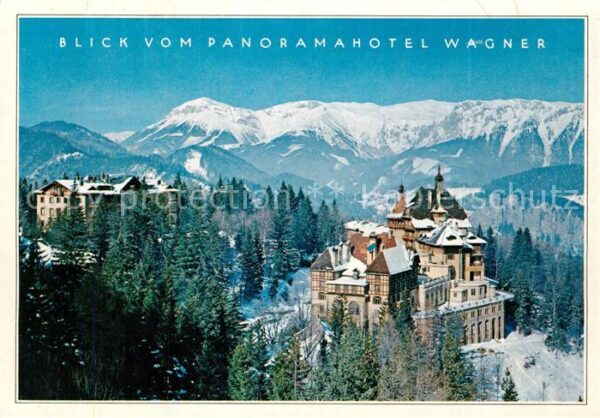 Semmering Niederoesterreich Fliegeraufnahme Blick vom Panoramahotel