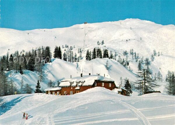 Tauplitzalm Theodor-Karl-Holl-Haus mit Lawinenstein