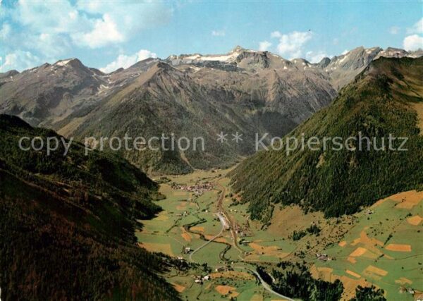 Mallnitz Kaernten Fliegeraufnahme mit Hohe Tauern Gamskar