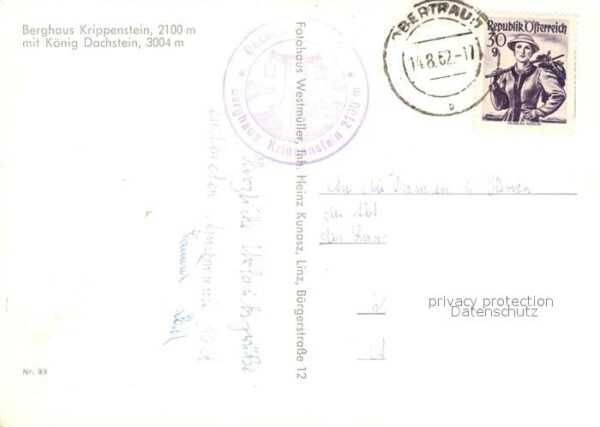 Krippenstein Berghaus mit König Dachstein – Bild 2