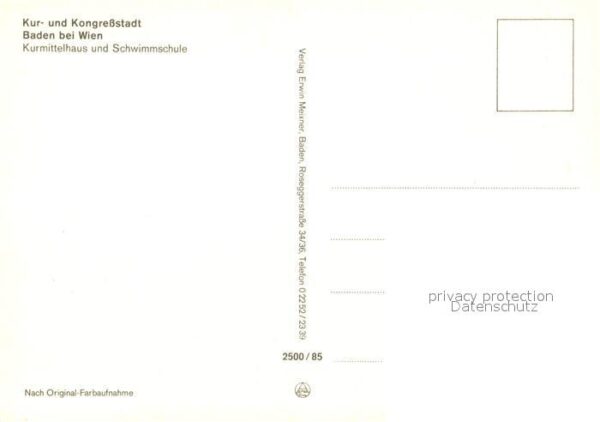 Baden Wien Kurmittelhaus und Schwimmschule – Bild 2