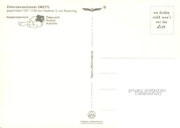 Zwettl Rodl Fliegeraufnahme Zisterzienserkloster Zw – Bild 2