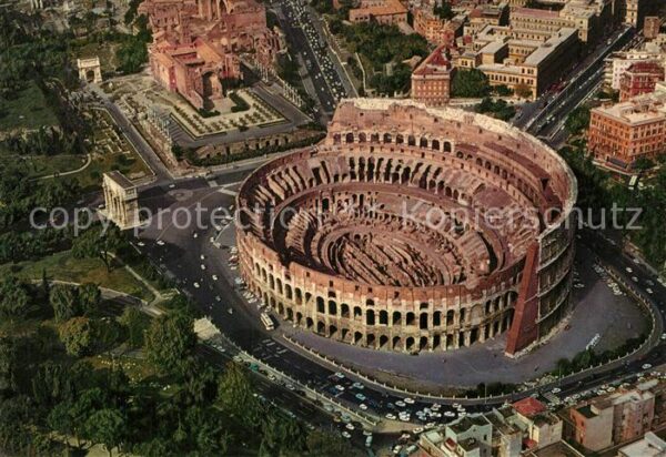 Rom Roma Fliegeraufnahme Colosseo