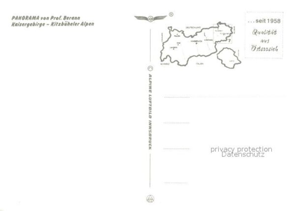 Kitzbuehel Tirol Panoramakarte Kaisergebirge und Kitzbüh – Bild 2