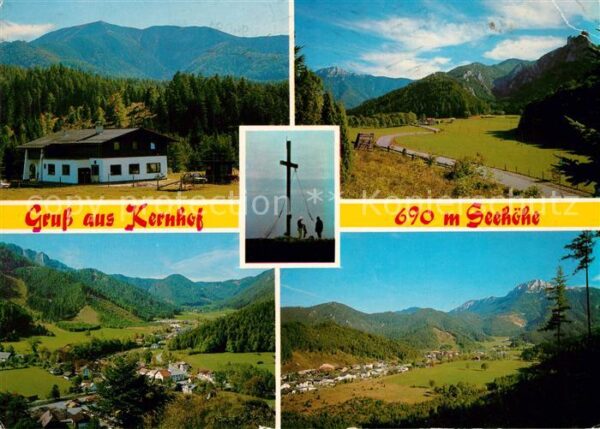 Kernhof Niederoesterreich Gscheid Turmmauer Gipfelkreuz
