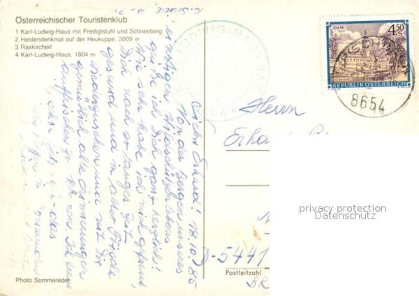 Schneeberg Oesterreich Karl-Ludwig-Haus Predigtstuhl Heldenden – Bild 2