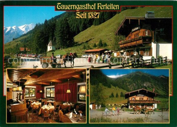 Fusch Grossglocknerstrasse Tauerngasthof Ferleiten Pferdewagen