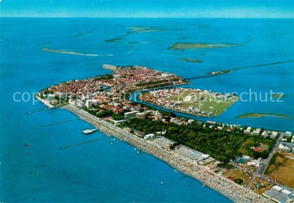 Grado Gorizia Fliegeraufnahme Isola del Sole Strand