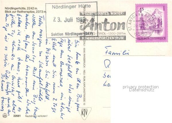 St Anton Arlberg Nördlingerhütte mit Reitherspitze – Bild 2