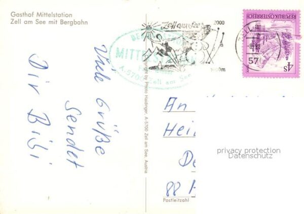 Zell See Gasthof Mittelstation Seilbahn – Bild 2