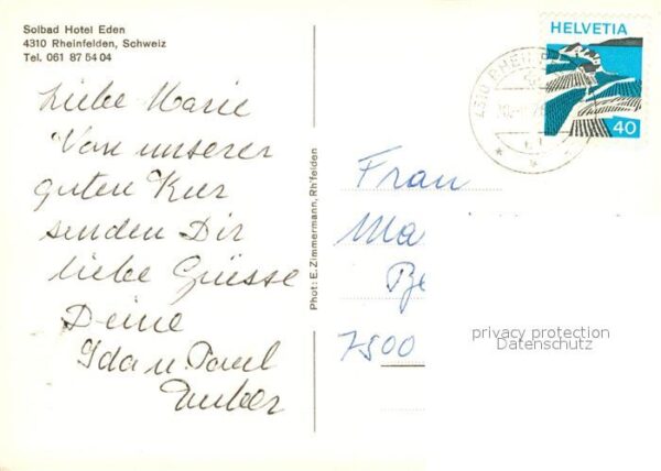 Rheinfelden Baden Solbad Hotel Eden – Bild 2