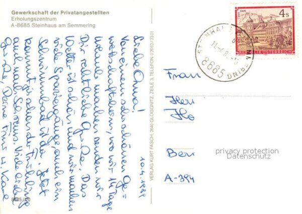 Steinhaus Semmering Haus der Privatangestellten Erholungsze – Bild 2