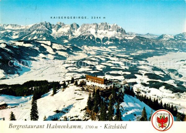 Kitzbuehel Tirol Bergrestaurant Hahnenkamm Fliegeraufnah