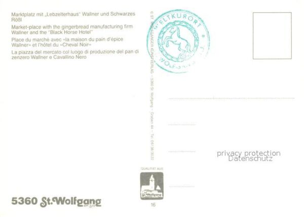 St Wolfgang Salzkammergut Marktplatz mit Lebzelterhaus Wallner un – Bild 2