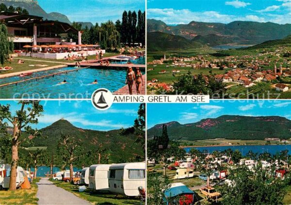 Kalterer See Suedtirol Camping Gretl am See Freibad