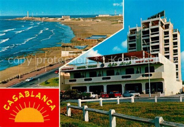 Casablanca Fliegeraufnahme Strand Gebäude