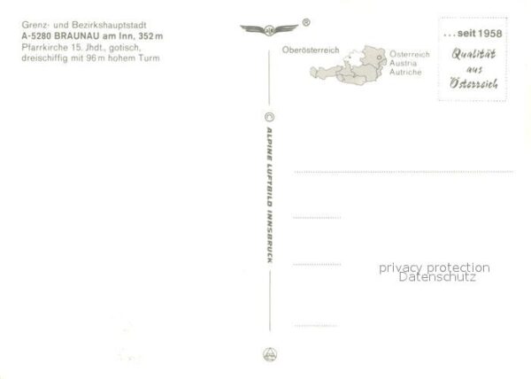 Braunau Inn Fliegeraufnahme mit Pfarrkirche und hoh – Bild 2