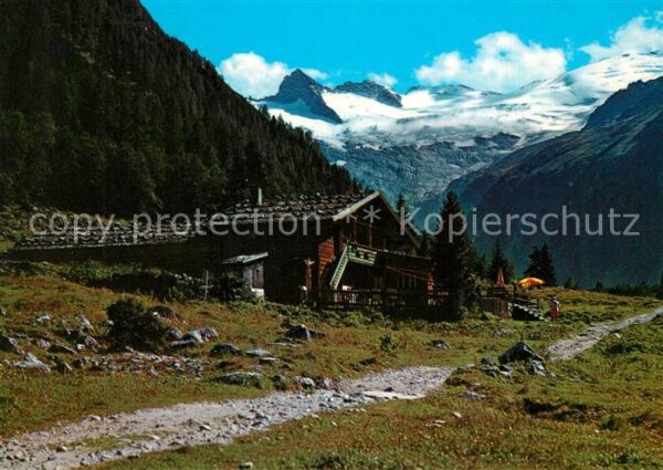 Habachtal Alpengasthof Enzian mit Habachkees und