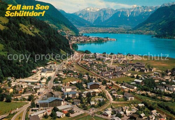 Zell See Fliegeraufnahme mit Schüttdorf und Stei