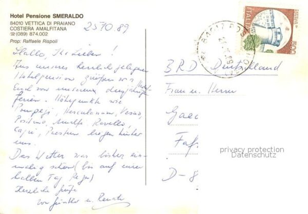 Vettica Praiano Hotel Pensione Smeraldo – Bild 2