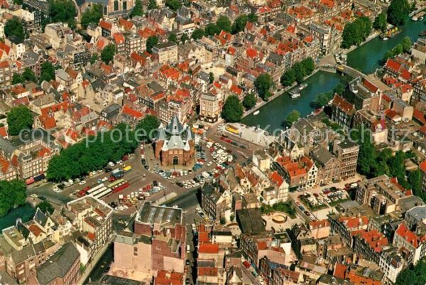 Amsterdam Niederlande Fliegeraufnahme der Waage und Umgebung