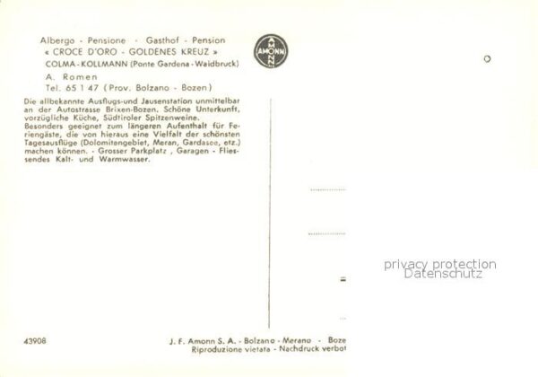 Bozen Suedtirol Gasthof Pension Goldenes Kreuz – Bild 2