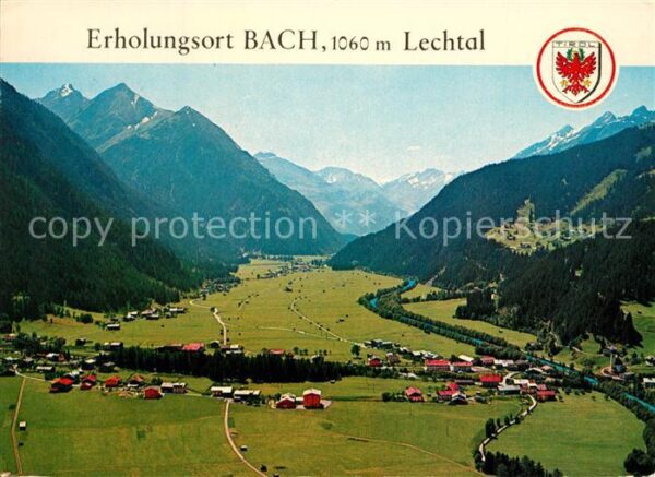 Bach Tirol Fliegeraufnahme Lechtal