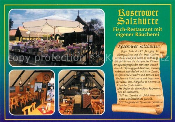 Koserow Ostseebad Usedom Salzhütten Fisch Restaurant Chronik