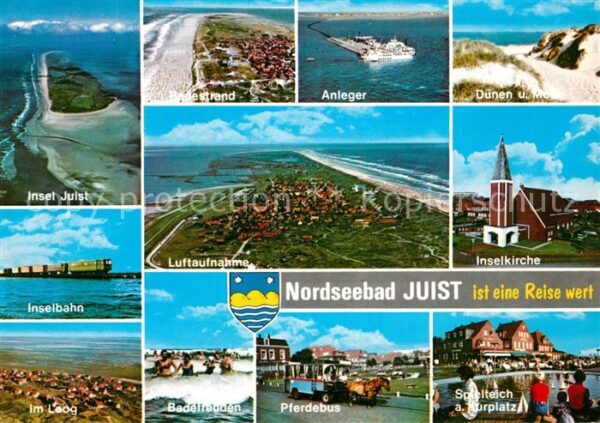 Juist Nordseebad Fliegeraufnahme Inselbahn Im Loog Insel