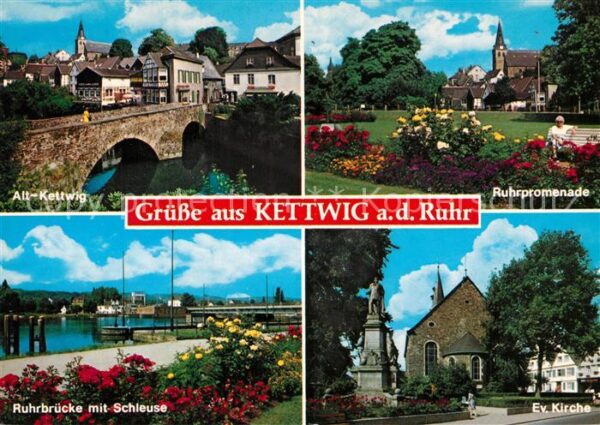 Kettwig Alt Kettwig Ruhrpromenade Ruhrbrücke Sc