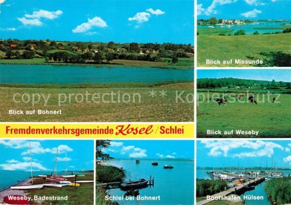 Kosel Eckernfoerde Bohnert Missunde Weseby Badestrand Boot