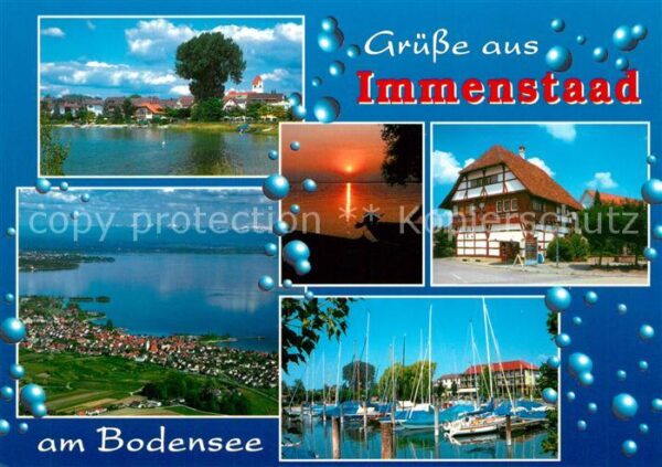 Immenstaad Bodensee Fliegeraufnahme Segelbootshafen Fachwer