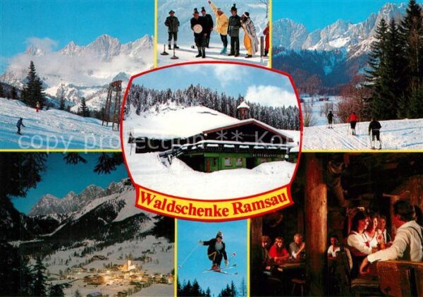Ramsau Dachstein Steiermark Waldschenke Skipisten Winterlandschafte