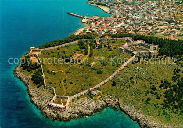 Pylos Fliegeraufnahme Stadt Burg