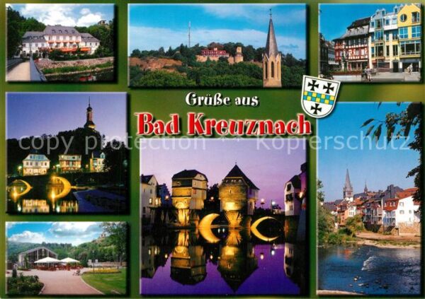Bad Kreuznach Kauzenburg Kurpark Kurklinik Marktplatz