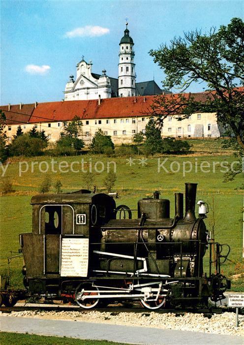 Neresheim Lokomotive ehemalige Härtsfeldbahn Abte