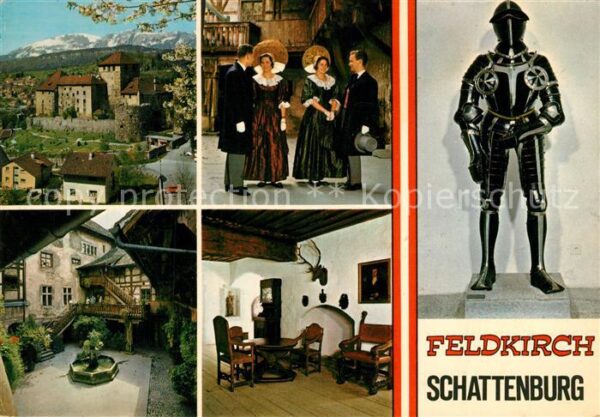 Feldkirch Vorarlberg Schattenburg Volkstrachten Ritterrüstun