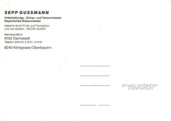 Koenigssee Sepp Gussmann Orchester – Bild 2