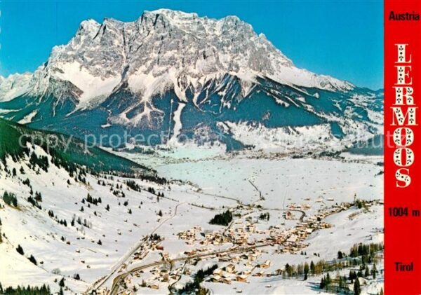 Lermoos Tirol Fliegeraufnahme Wintersportgebiet