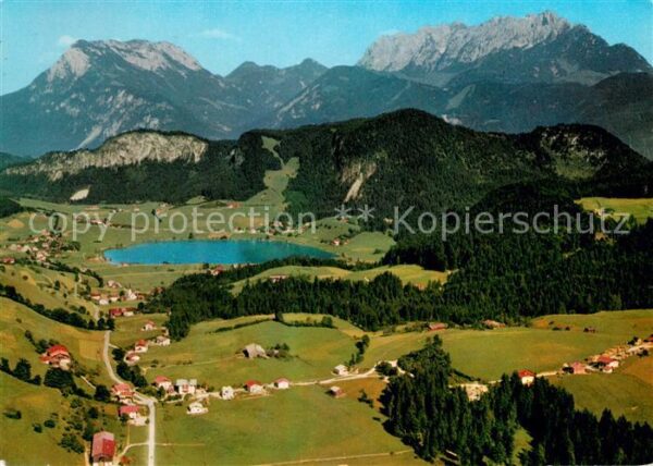 Vorderthiersee Fliegeraufnahme Mitterland Kaisergebirg