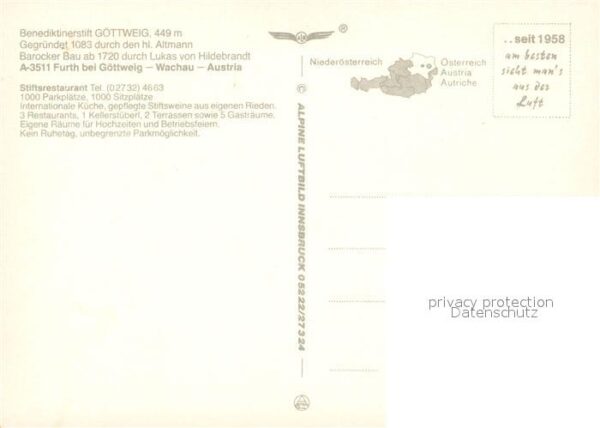 Furth Goettweig Benediktinerstift Fliegeraufnahme – Bild 2