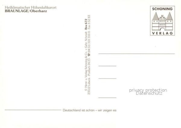 Braunlage Panorama Kirche Wasserfontäne Gaststätt – Bild 2