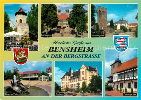 Bensheim Bergstrasse Rinnertorturm Marktplatz Nibelungenstra