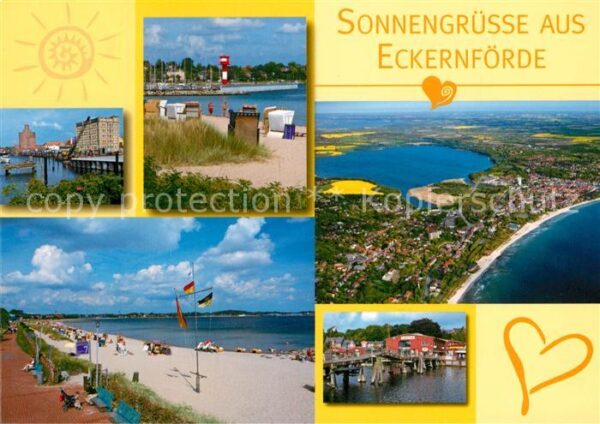 Eckernfoerde Fliegeraufnahme Strand Panorama