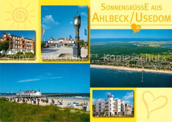 Ahlbeck Ostseebad Fliegeraufnahme Seebrücke Restaurant Ah