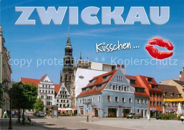 Zwickau Sachsen Hauptmarkt Küsschen