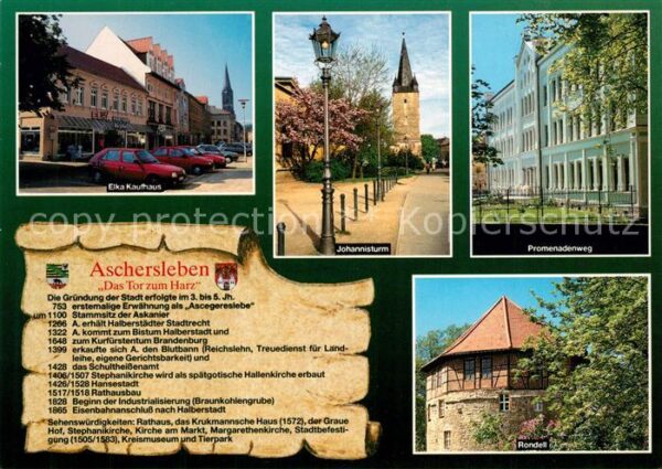 Aschersleben Eika Kaufhaus Johannisturm Promenadenwe