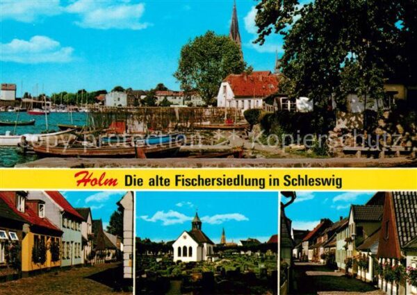 Holm Holstein Fischerboote Kirche Ortsansichten